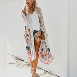 Floral Kimono Cover-Up